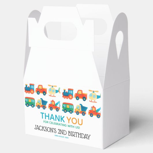 Vervoer Schattigee auto's Verjaardag Bedankt Bedankdoosjes (Geopend)