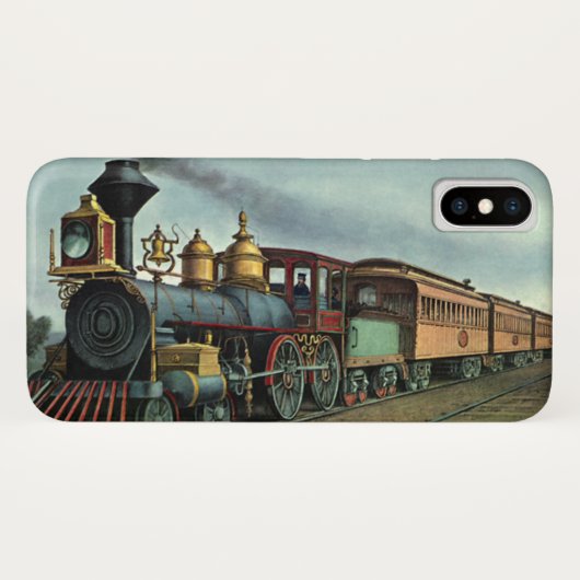  vervoer, steenkoollocomotief Case-Mate iPhone case (Achterkant (horizontaal))