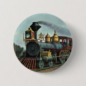  vervoer, steenkoollocomotief ronde button 5,7 cm (Voorkant)