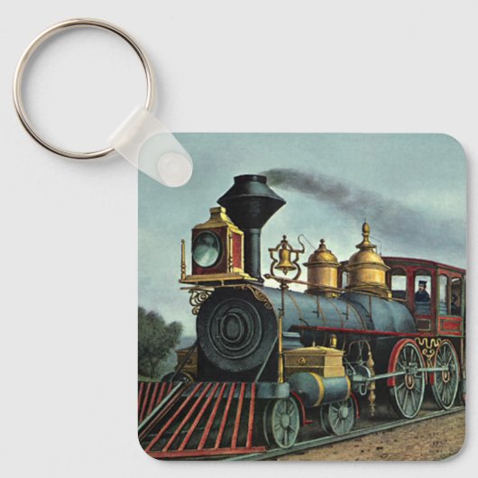  vervoer, steenkoollocomotief sleutelhanger (Voorkant)