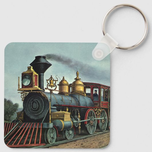  vervoer, steenkoollocomotief sleutelhanger (Achterkant)