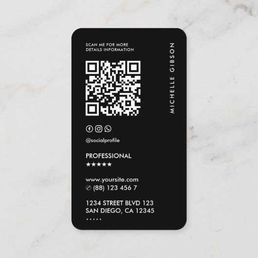 Vervoer Taxichauffeur Tour gids minimaal Contactkaartje (Achterkant)