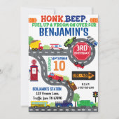 Vervoer Thema Verjaardagsfeestuitnodiging Kaart (Voorkant)