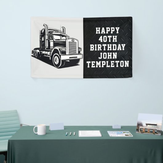 Vervoer Truck apparatuur Custom Verjaardag Spandoek (Beurs)