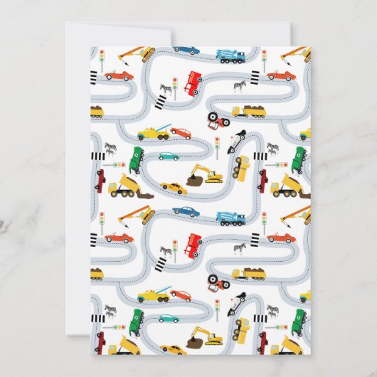 Vervoer Trucks Honk Beep Van Verjaardag Kaart (Achterkant)