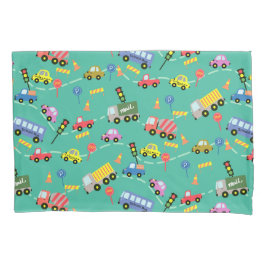 Vervoer Turquoise Kussensloop