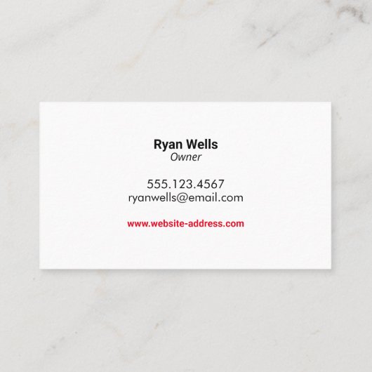 Vervoer van afval en afval visitekaartje (Achterkant)