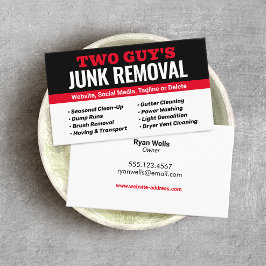 Vervoer van afval en afval visitekaartje