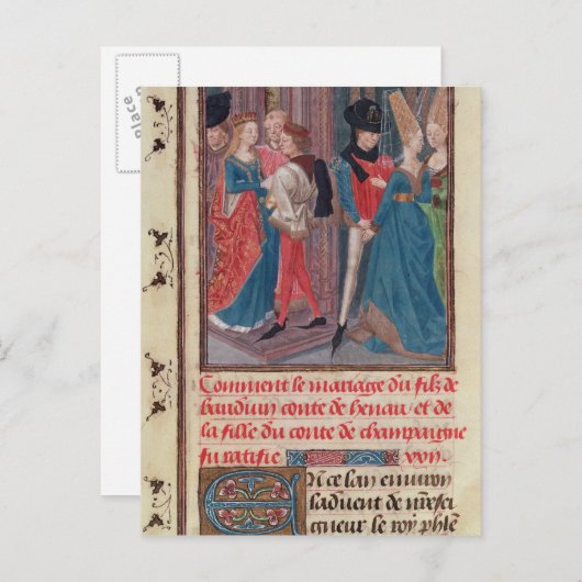 Vervoer van Baldwin VI en Marie Briefkaart (Voorkant / Achterkant)