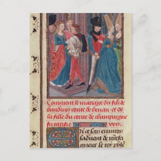 Vervoer van Baldwin VI en Marie Briefkaart (Voorkant)