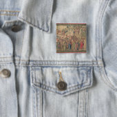 Vervoer van de ark van het convenant, Tapestr Vierkante Button 5,1 Cm (In situ)