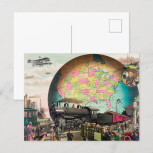 Vervoer van de twintigste eeuw, Vintage 1910 Briefkaart