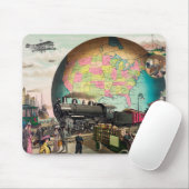 Vervoer van de twintigste eeuw, Vintage 1910 Muismat (Met muis)