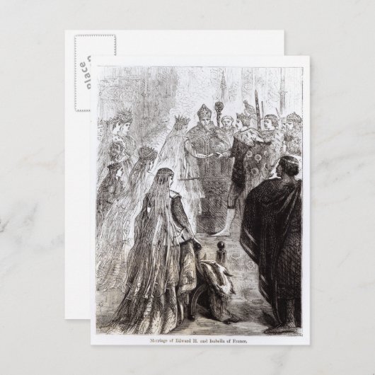 Vervoer van Edward II en Isabella van Frankrijk Briefkaart (Voorkant / Achterkant)