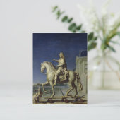 Vervoer van het ruiterstandbeeld van Louis Briefkaart (Staand voorkant)