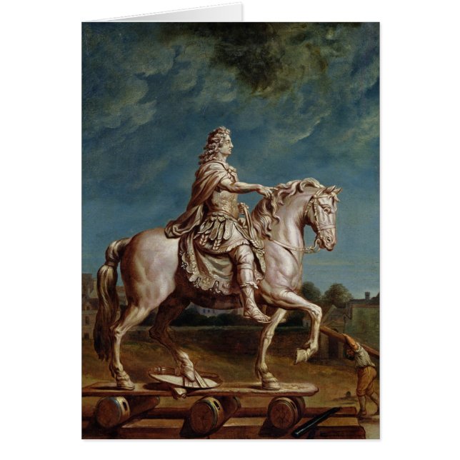 Vervoer van het ruiterstandbeeld van Louis XIV (Voorkant)