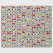 Vervoer van noodvoertuigen cadeaupapier (Vlak)