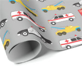 Vervoer van noodvoertuigen cadeaupapier (Rol Hoek)