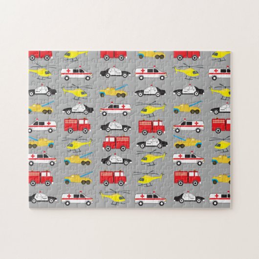 Vervoer van noodvoertuigen legpuzzel (Horizontaal)