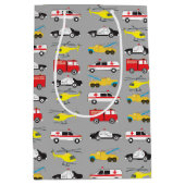 Vervoer van noodvoertuigen medium cadeauzakje (Voorkant)