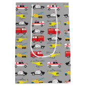 Vervoer van noodvoertuigen medium cadeauzakje (Achterkant)