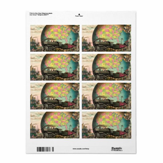 Vervoer van t - shirts etiket (Full Sheet)