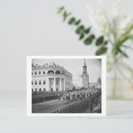 Vervoer van Tsar Nicholas (1868-1918) naar Alexand Briefkaart (Staand voorkant)