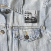 Vervoer van Tsar Nicholas (1868-1918) naar Alexand Vierkante Button 5,1 Cm (In situ)