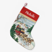  vervoer van winterpaarden met naam kleine kerstsok (Voorkant (Hangend))