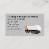 vervoer van zware goederen en stortplaatsen visitekaartje (Voorkant)