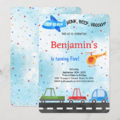 Vervoer Verjaardag Kaart (Voorkant / Achterkant)