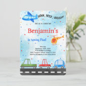 Vervoer Verjaardag Kaart (Staand voorkant)