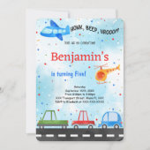 Vervoer Verjaardag Kaart (Voorkant)