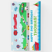 Vervoer Verjaardagspartij Welkom Achtergrond Spandoek (Verticaal)