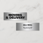 Vervoer verplaatsen mini visitekaartje (Voorkant / Achterkant)