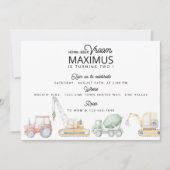 VERVOER VIERDE DAG, AUTO Birthday, TREKKERPARTIJ Aankondiging (Voorkant)