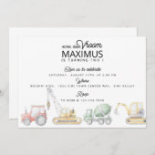 VERVOER VIERDE DAG, AUTO Birthday, TREKKERPARTIJ Aankondiging (Voorkant / Achterkant)