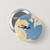vervoer, vliegtuig Albatross Ronde Button 5,7 Cm (Voorkant /achterkant)