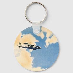 vervoer, vliegtuig Albatross Sleutelhanger
