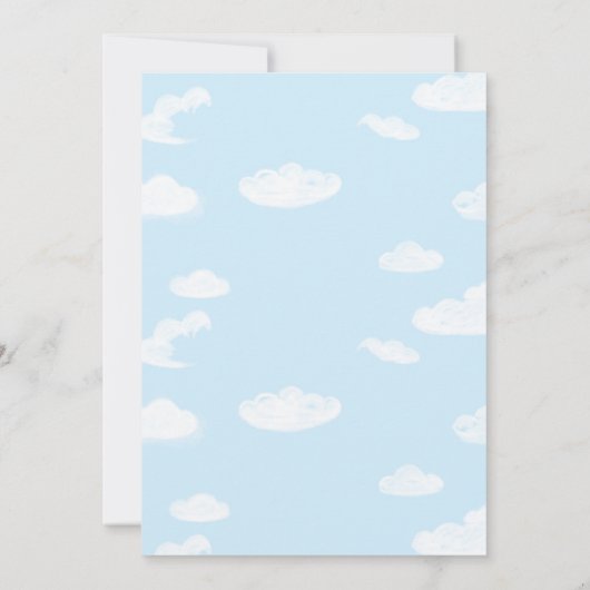 Vervoer Vliegtuig Bus Ballon Verjaardag uitnodigin Kaart (Achterkant)