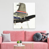 vervoer, vliegtuigonderhoud canvas afdruk (Insitu (Woonkamer))