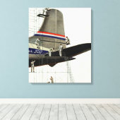 vervoer, vliegtuigonderhoud canvas afdruk (Insitu (Houten vloer))