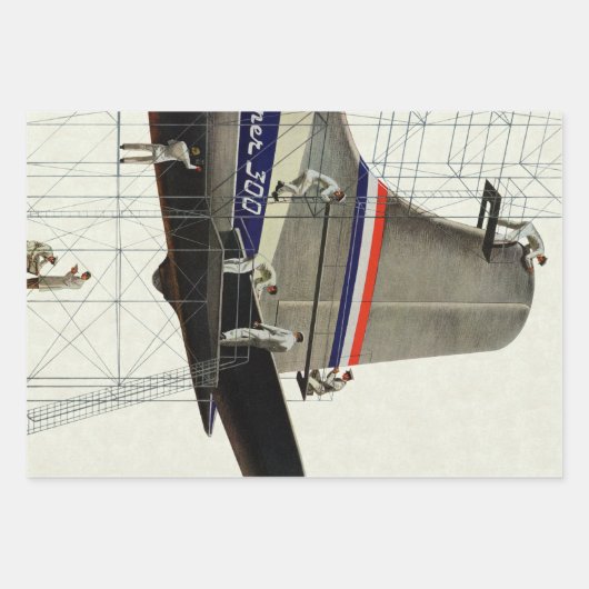 vervoer, vliegtuigonderhoud inpakpapier vel (Voorkant)