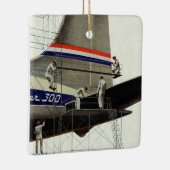  vervoer, vliegtuigonderhoud keramisch ornament (Rechts)