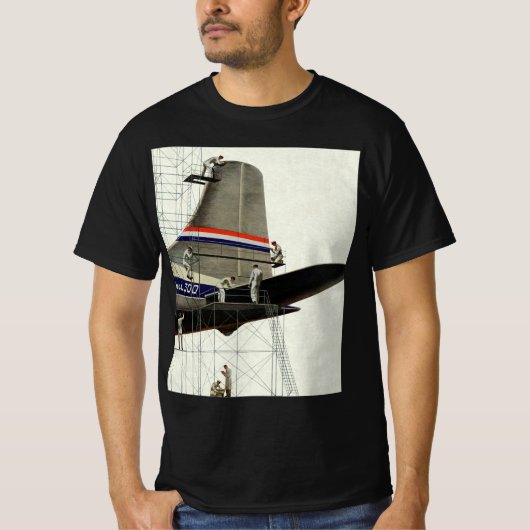  vervoer, vliegtuigonderhoud t-shirt (Voorkant)