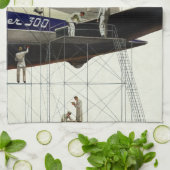 vervoer, vliegtuigonderhoud theedoek (Gevouwen)