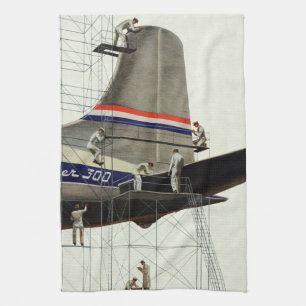  vervoer, vliegtuigonderhoud theedoek