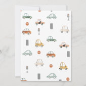 Vervoer Voertuig Auto Verjaardag uitnodiging (Achterkant)