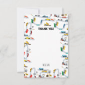 Vervoer Voertuigen Auto's & Trucks Weg Kinderen Bedankkaart (Voorkant)