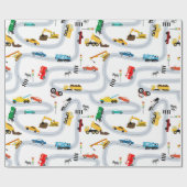 Vervoer Voertuigen Auto's & vrachtwagens Wegverkee Cadeaupapier (Vlak)